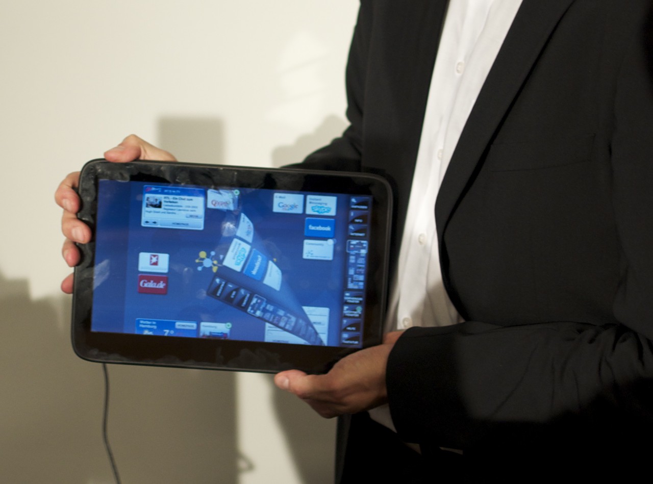 Gezeigt wurde auf dem Prototyp nur ein Video, das abgespielt wurde.