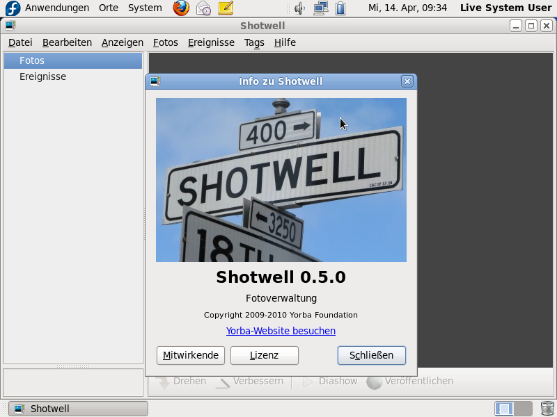 Shotwell dient der Fotoverwaltung.