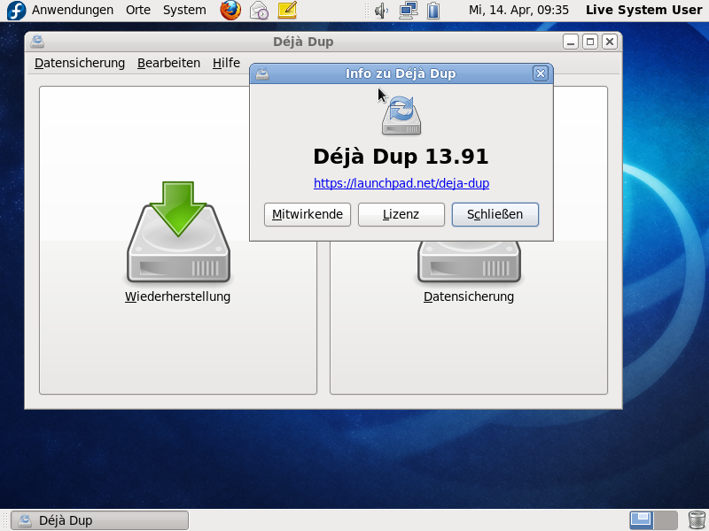 Mit Deja Dup können Backups auch über das Netzwerk erstellt werden.