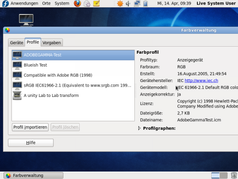 Mit der neuen Farbverwaltung k&ouml;nnen Drucker, Scanner und Monitor kalibriert werden.