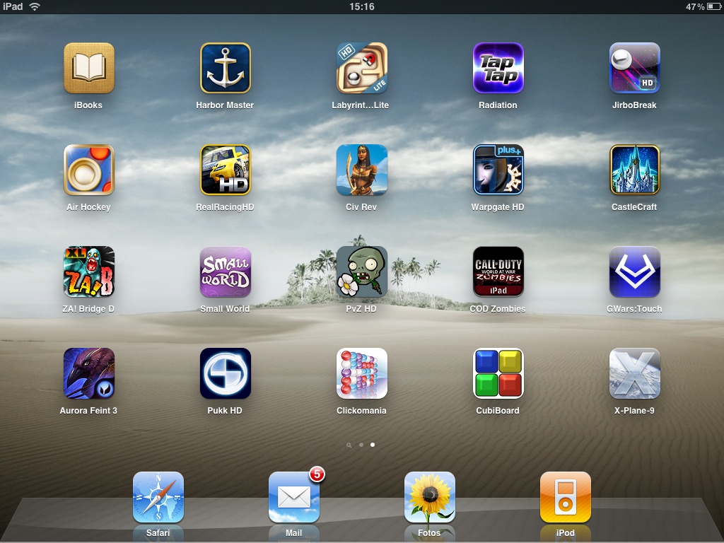 Spielesammlung auf dem iPad