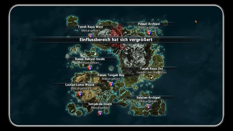 Auf der Inselkarte hat der Spieler &Uuml;berblick &uuml;ber neue Missionen.