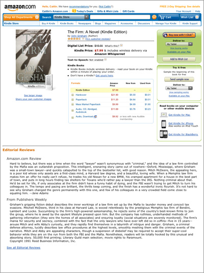 Erst mit dem iPad im Kindle-Store auf Amazon.com Bücher kaufen...