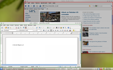 Mit Qubes isolierte Anwendungen sind potenziell sicherer als solche, die direkt auf der Benutzeroberfl&auml;che gestartet werden.