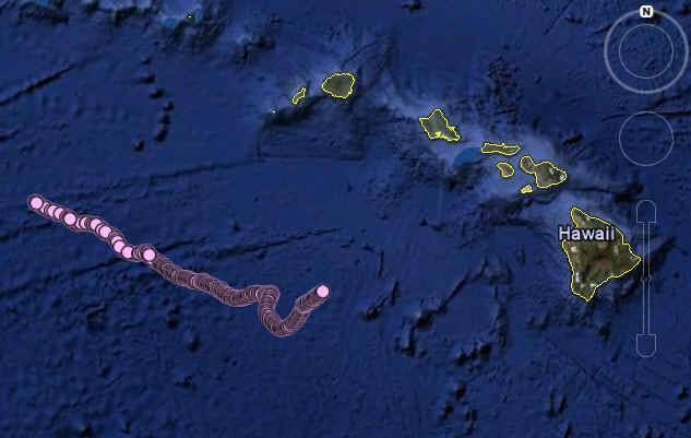 Diese fand vor Hawaii statt und dauerte drei Monate. (Bild: NASA/JPL/SIO/NOAA/U.S. Navy/NGA/GEBCO/Google)