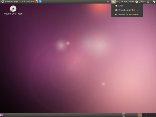 Das neue MeMenu bietet eine direkte Schnittstelle zu Gwibber...