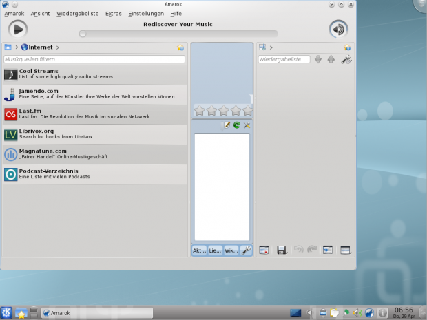 Amarok bietet noch keinen direkten Zugang zum Ubuntu One Music Store.