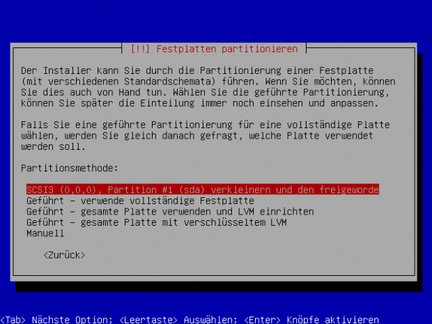 Die Alternate-Installations-CD bietet erweiterte Optionen, etwa die Möglichkeit, Ubuntu in LVM- oder RAID-Partitionen zu installieren.
