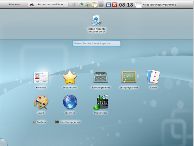 Auch Kubuntu bietet mit dem neuen Plasma-Desktop eine Version für Netbooks.