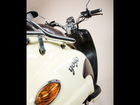 Das Besondere an Yogo ist ein abnehmbarer Akku. (Foto: Econogo)