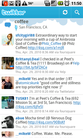 Twitter-Client für Android
