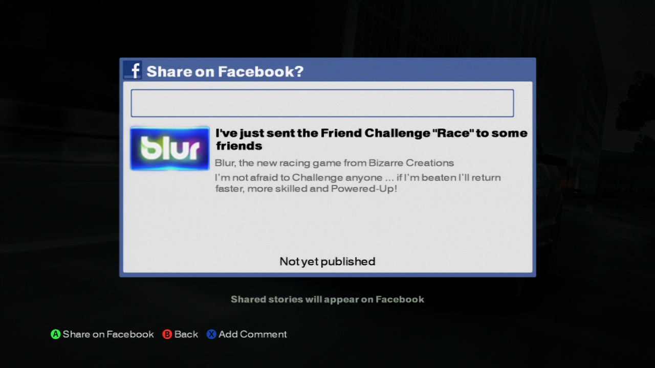 Blur - Direktanbindung an Facebook