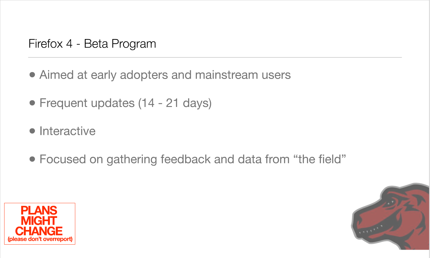 Roadmap für Firefox 4.0 - Präsentation von Mike Beltzner