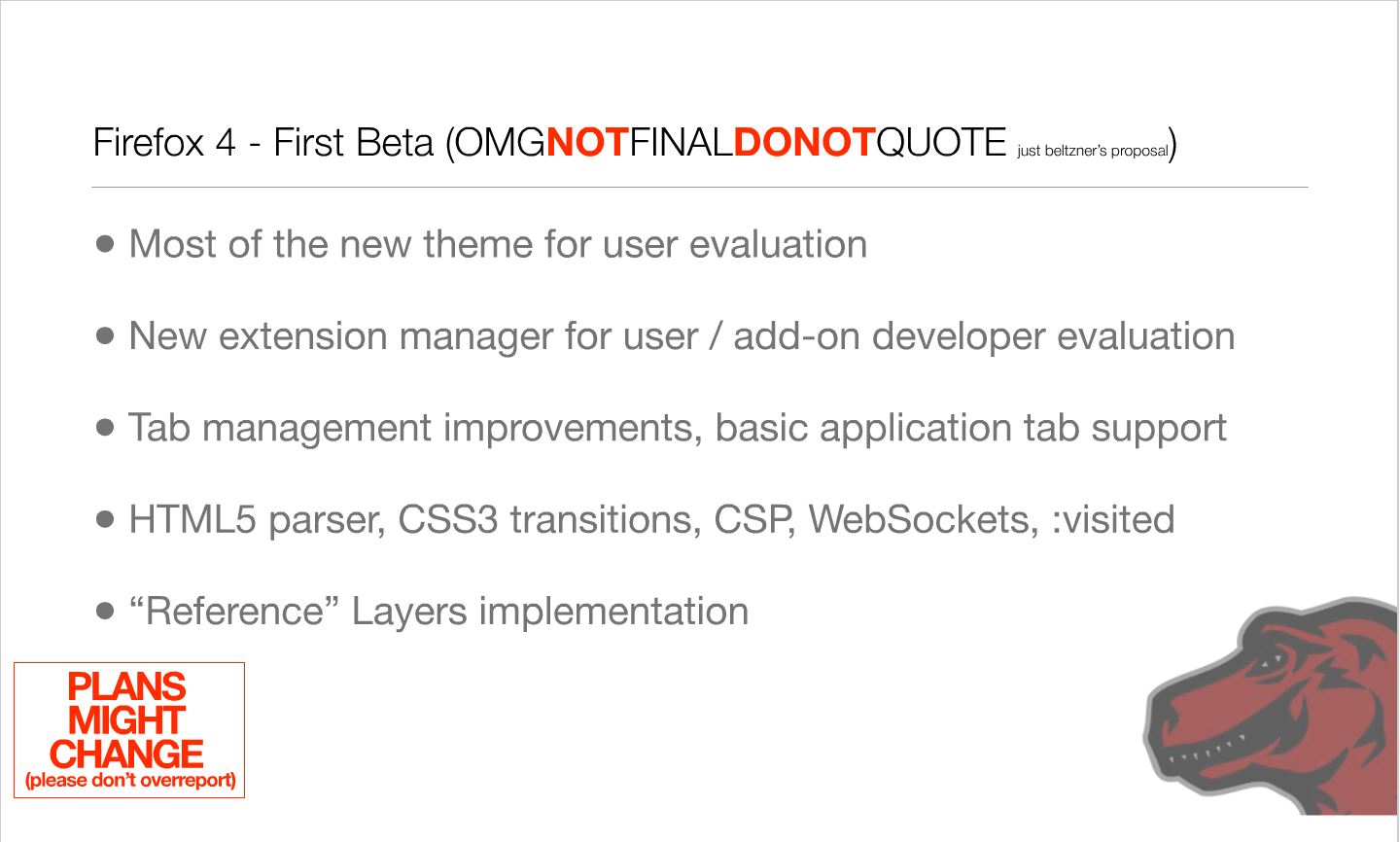 Roadmap für Firefox 4.0 - Präsentation von Mike Beltzner
