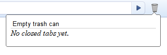 Chrome-Erweiterung Trash Can