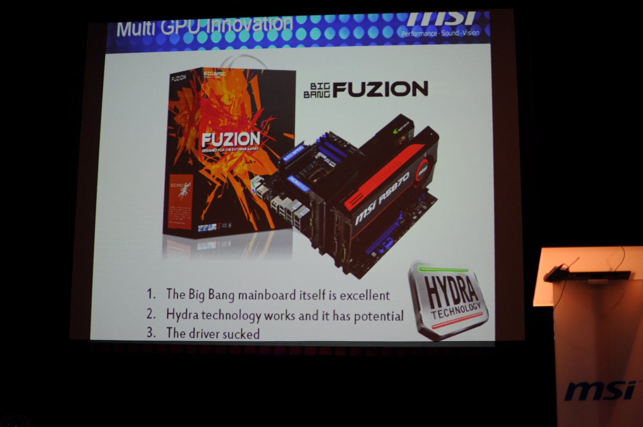 Bisher schwächelte aber vor allem der Treiber, wie MSI zugibt, ...