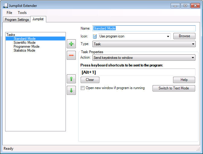 Jumplist Extender - Sprungliste für den Windows-Taschenrechner erstellen