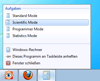 Jumplist Extender - Sprungliste für den Windows-Taschenrechner