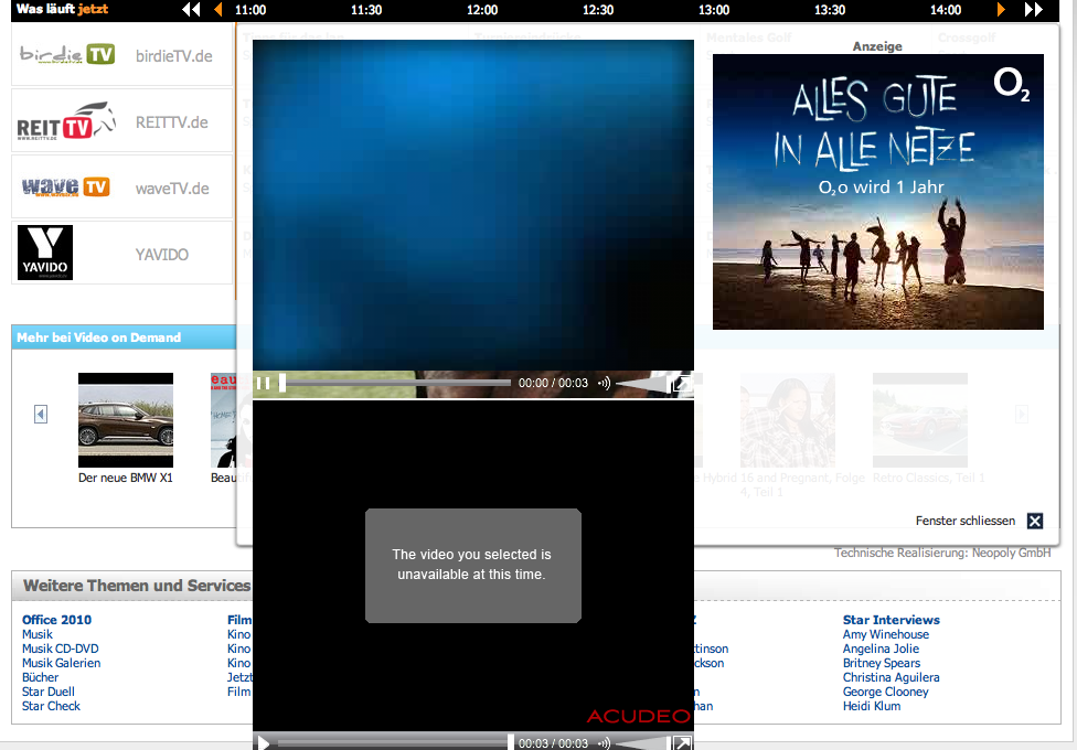Darstellungsprobleme und nicht verfügbare Inhalte