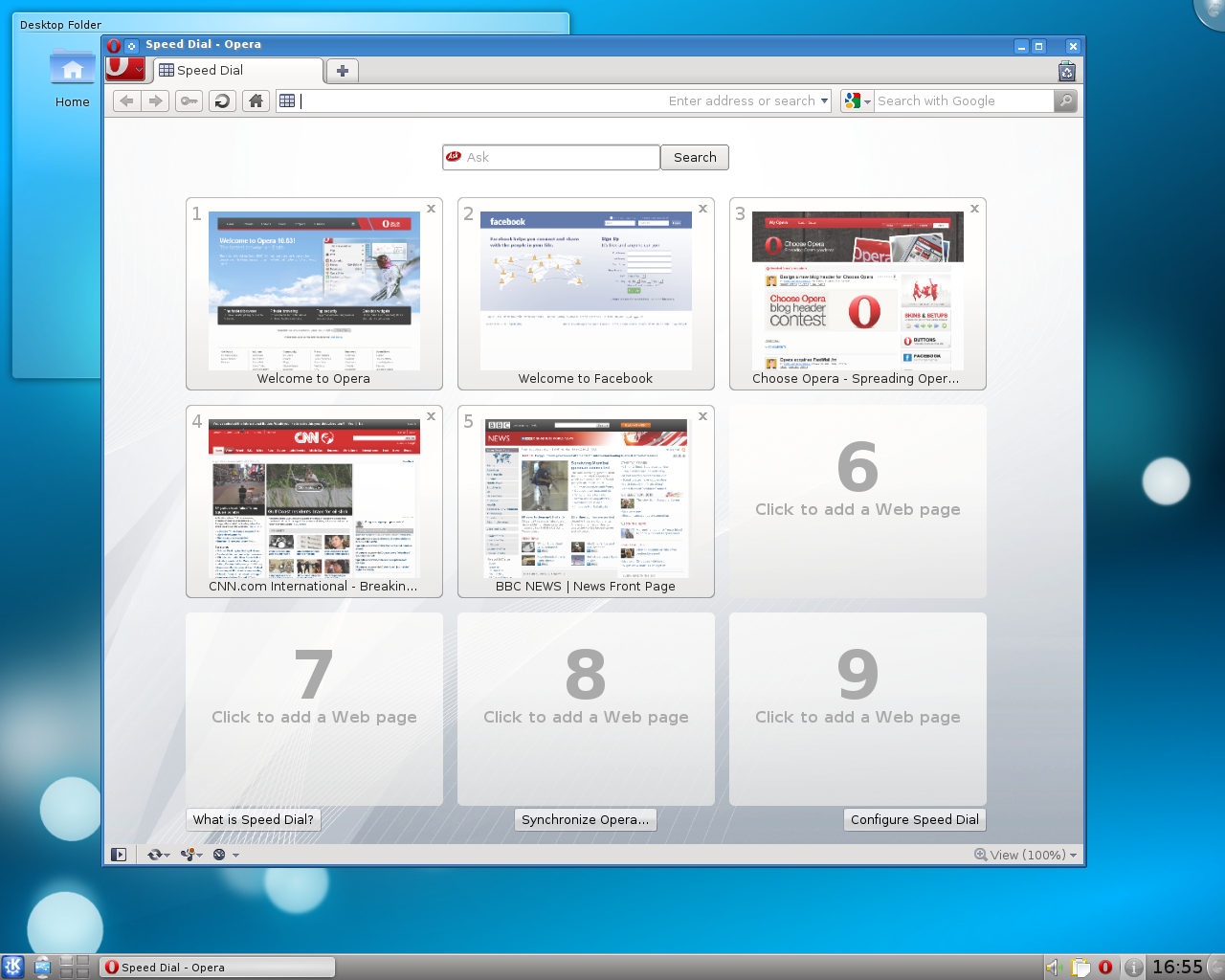 Opera 10.53 unter KDE
