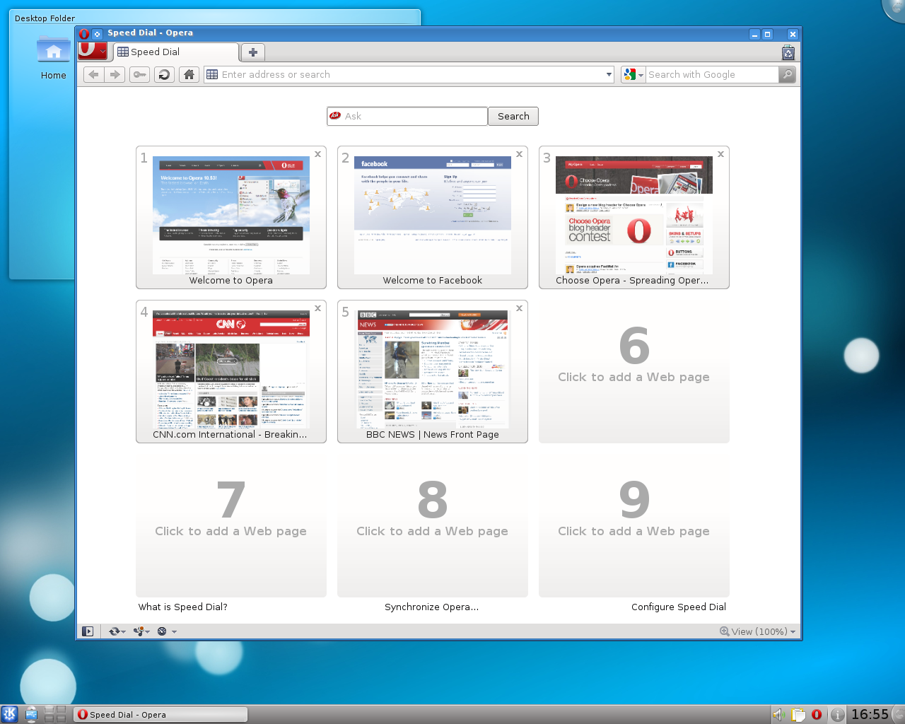 Opera 10.53 unter KDE