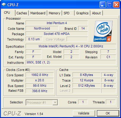 Auch ältere Prozessoren erkennt CPU-Z.