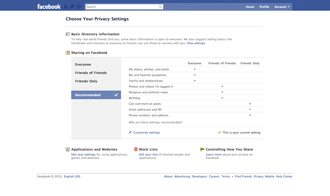 Neue Facebook-Privatsphäre-Einstellungen