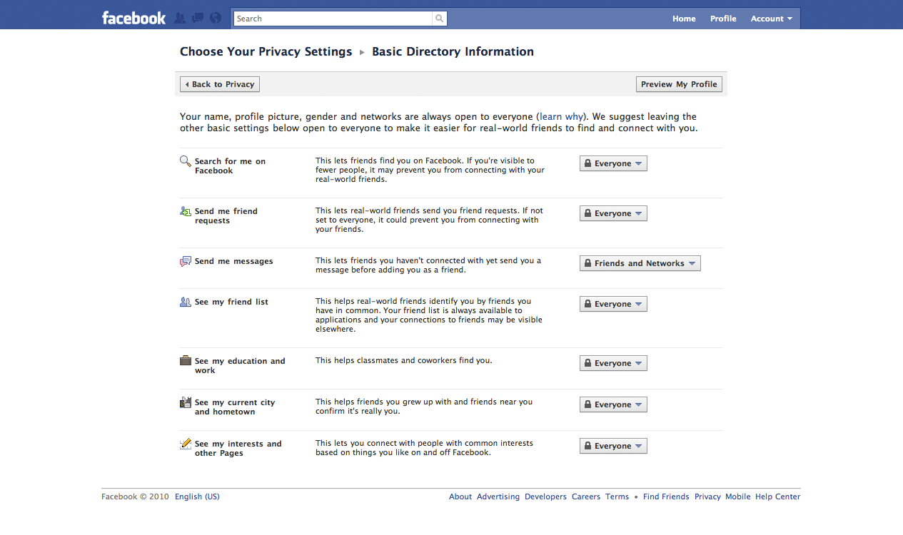 Neue Facebook-Privatsphäre-Einstellungen