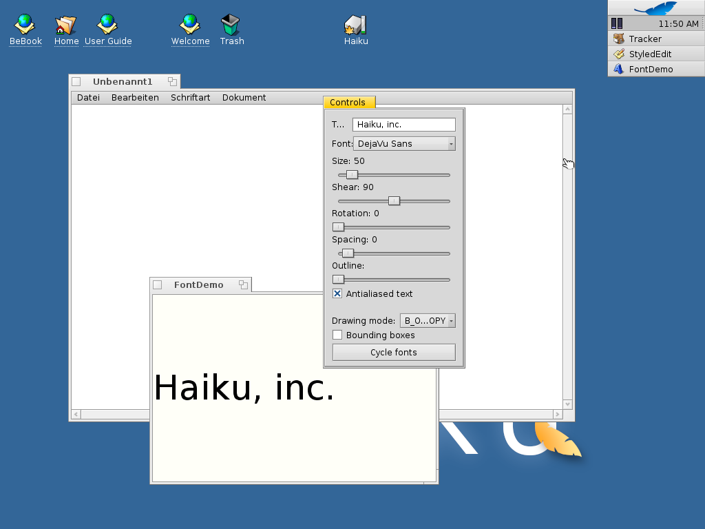 Dank Freetype beherrscht Hinting