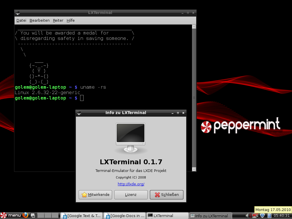 Als Desktop haben sich die Entwickler für das leichtgewichtige LXDE entschieden.