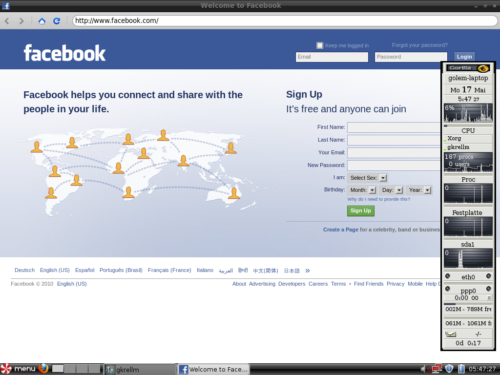 Auch für Facebook haben die Entwickler eine Prism-Applikation bereitgestellt.