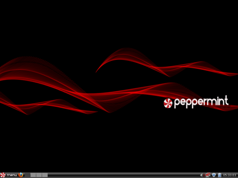 Der Desktop von Peppermint OS