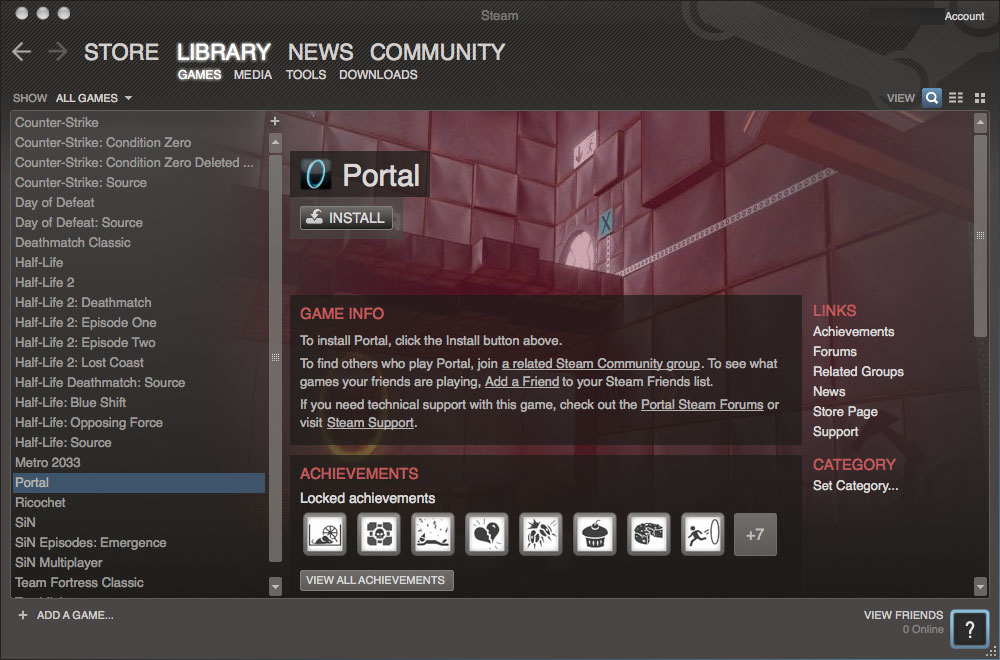 portal on steam for mac