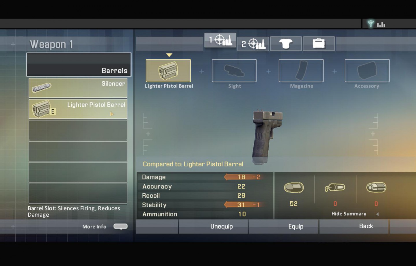 Waffen lassen sich mit zahlreichen Upgrades ausstatten.