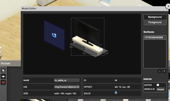 Action Surface definieren