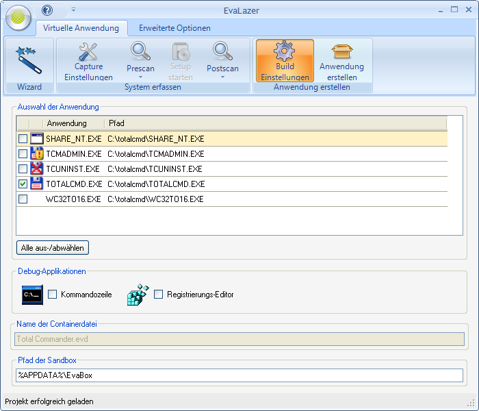 Applikationsvirtualisierung mit Evalaze