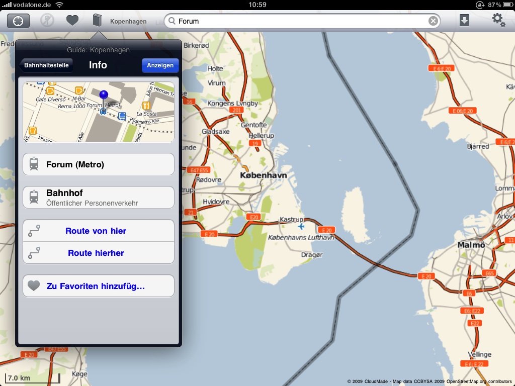 Anzeige des Suchergebnisses in einem Fenster...
