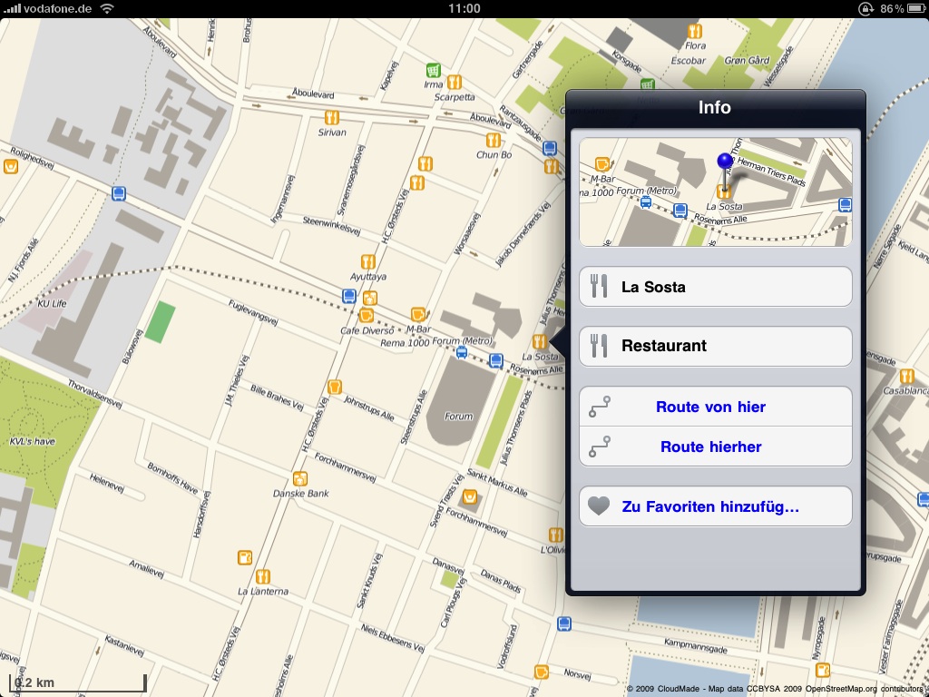 Routenplanung im Guide