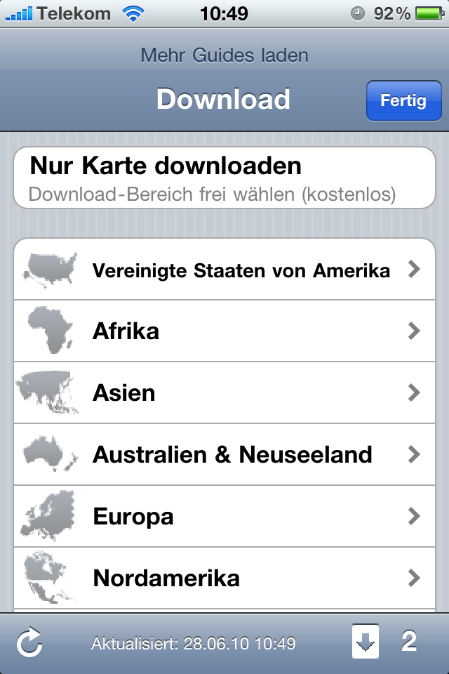 Download-Ansicht im iPhone