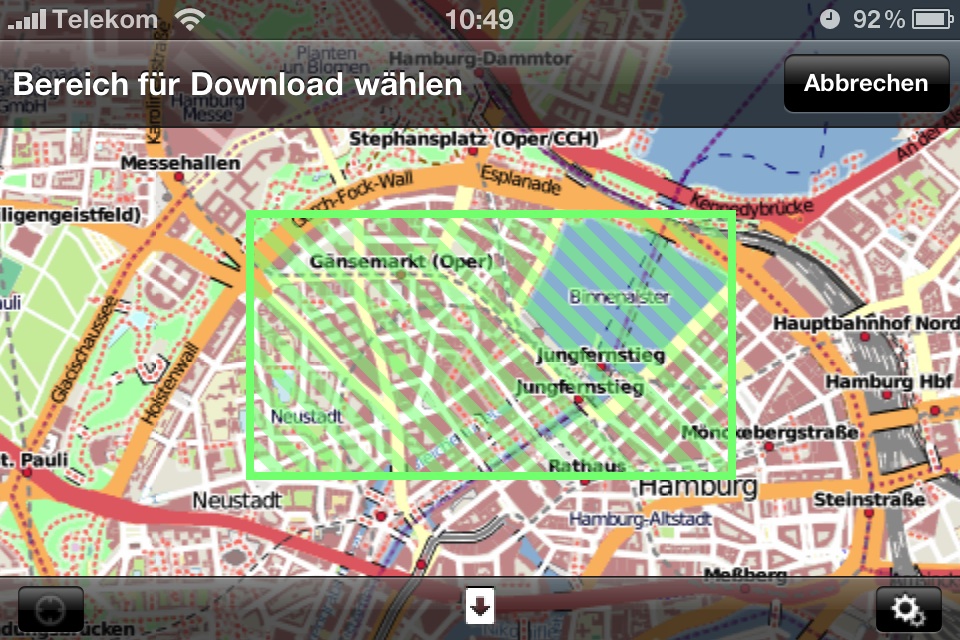 Auswahlrahmen für den Download