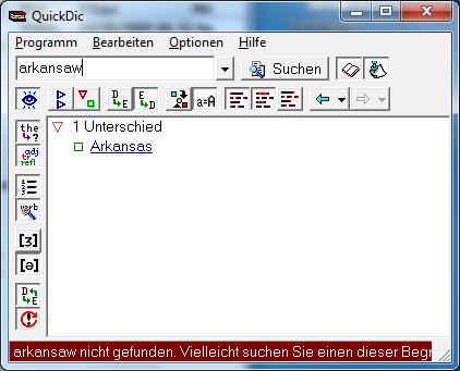 Wie schreibt sich eigentlich dieser US-Bundesstaat? Quickdic hilft.