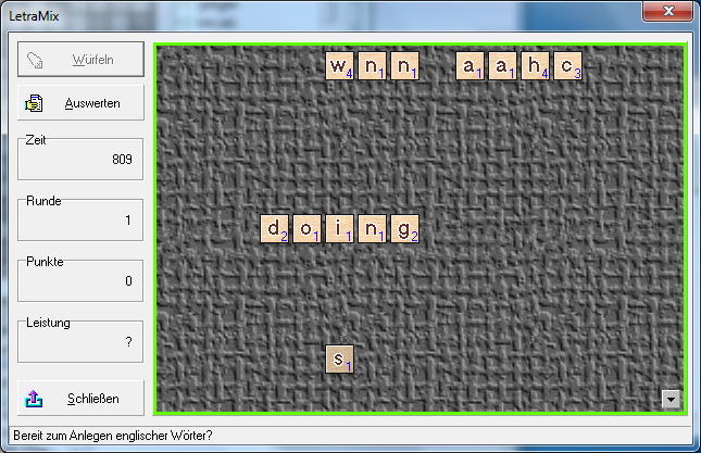 ... und Buchstabensortierer.