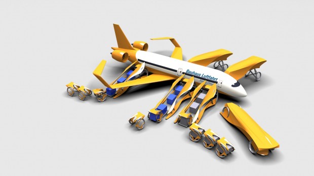 Um das Flugzeug in einer halben Stunde abfertigen zu können, sind die Akkus in Containern unterbracht, die am Boden gewechselt werden. (Bild: Bauhaus Luftfahrt)