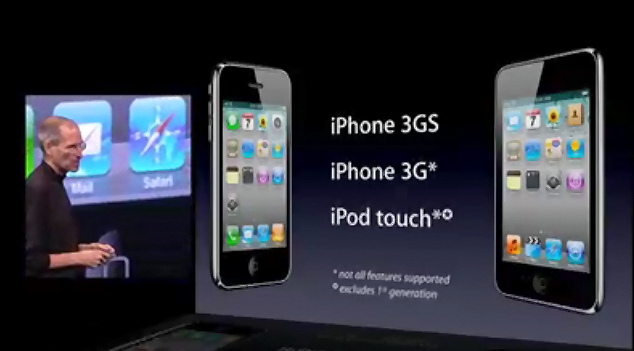 Nicht jedes Gerät mit allen Funktionen von iOS 4