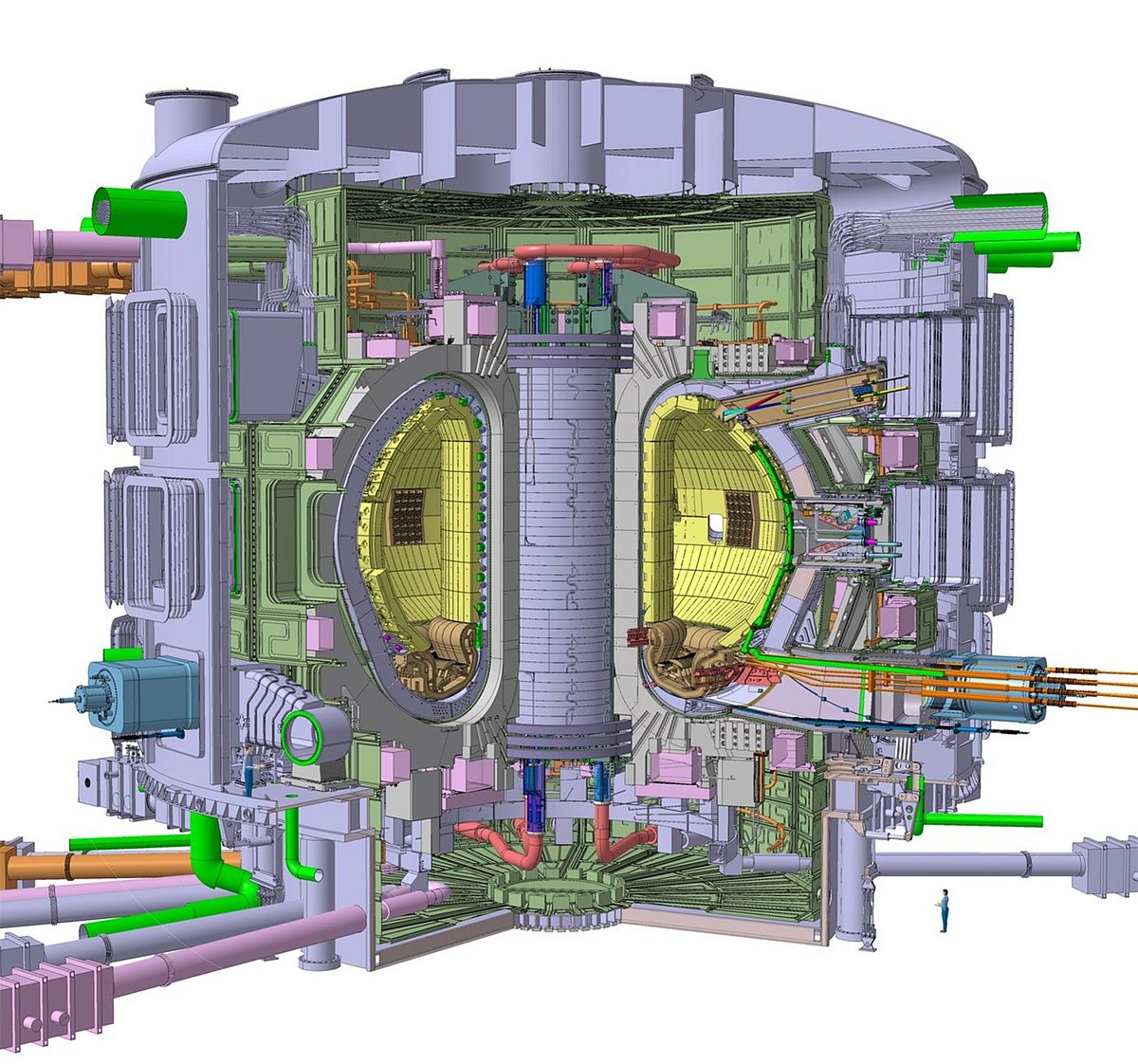 Schnittzeichnung der Reaktorkammer des Iter (Bild: Iter)