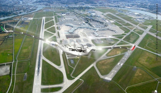 So könnte der Start des Progress Eagle vom Flughafen von Vancouver aussehen. (Bild: Oscar Viñals/Alejandro Erickson)