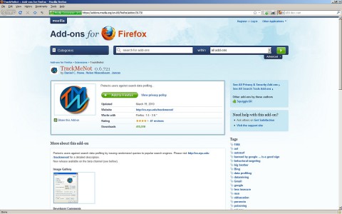 Track Me Not (TMN) ist ein Firefox-Addon, das die Privatsphäre der Nutzer schützt...
