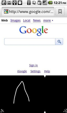 Graffiti-Eingabe für Android