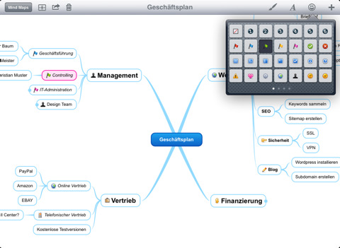Mindmeister iPad - Bearbeiten einer Mindmap