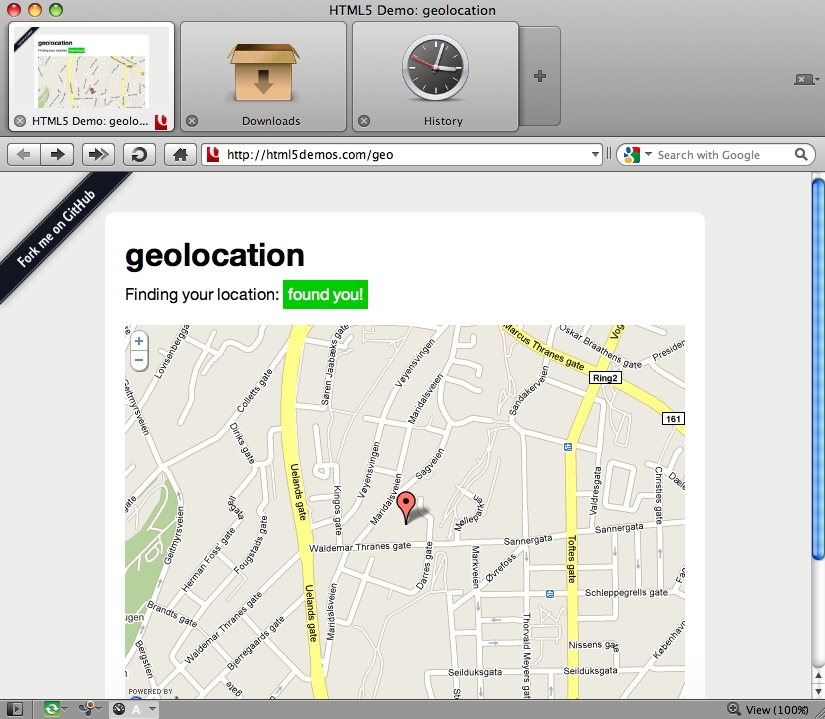 Opera 10.60 mit Standortbestimmung